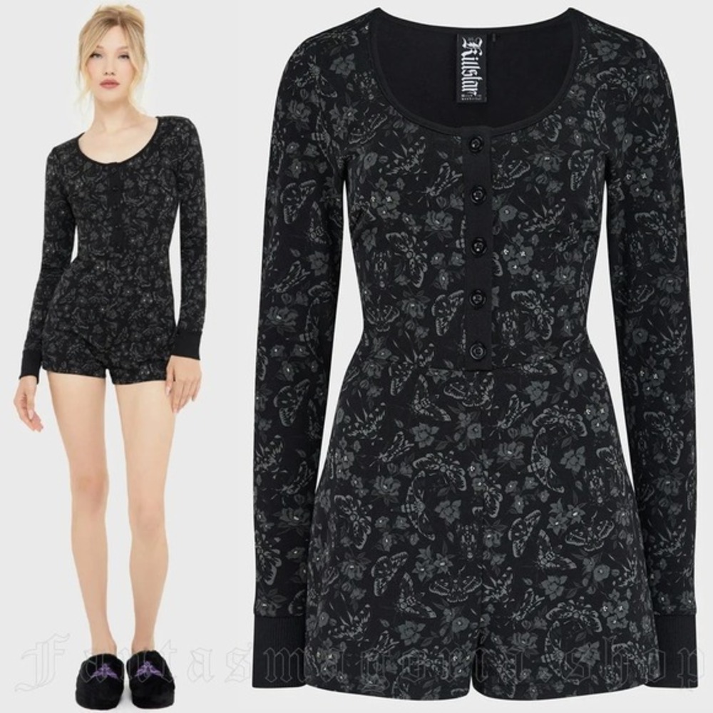 Killstar Enchators Embrace playsuit pajamas size extra ‎ NWT